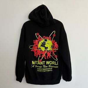 MAYC Mutant Ape Yacht Club Mutant World Hoodie Medium Black Lime Green Cotton
